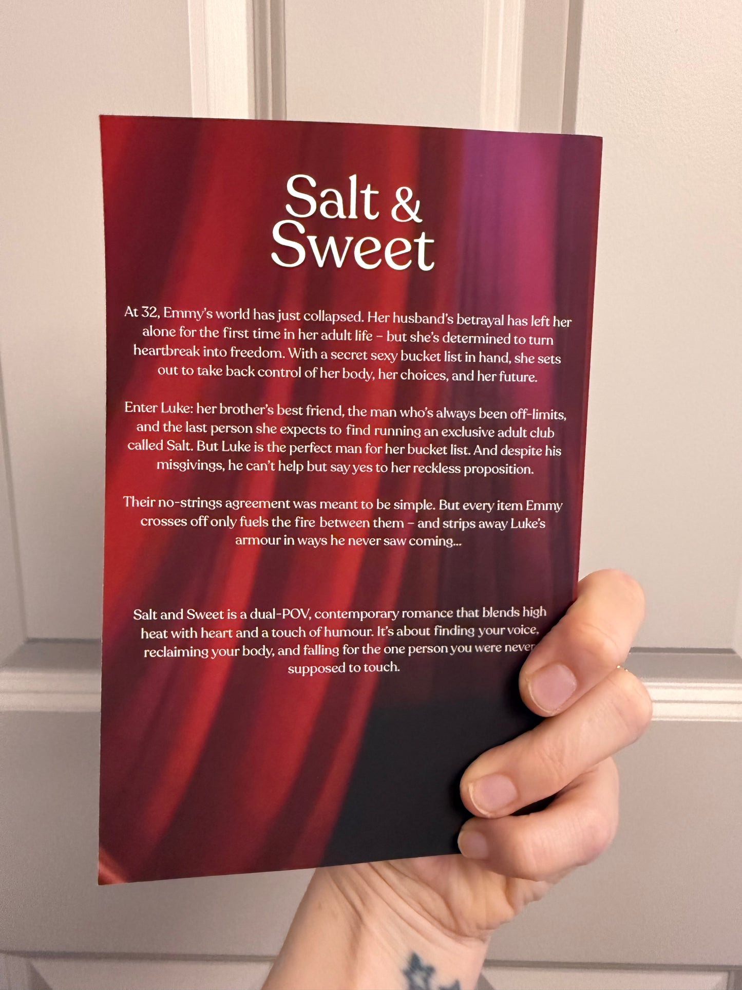 Personalised signed paperback of Salt and Sweet with free swag